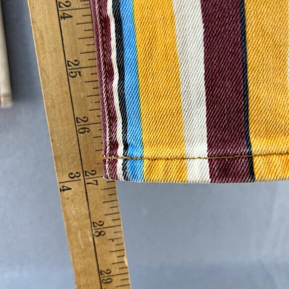 Frame Women's Le High Straight Jeans Size 28 (6) Painterly Stripe Streetwear - Picture 5 of 14